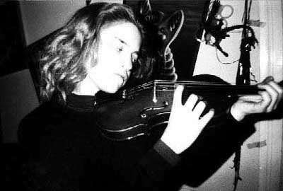 Joanna with Angela's fiddle